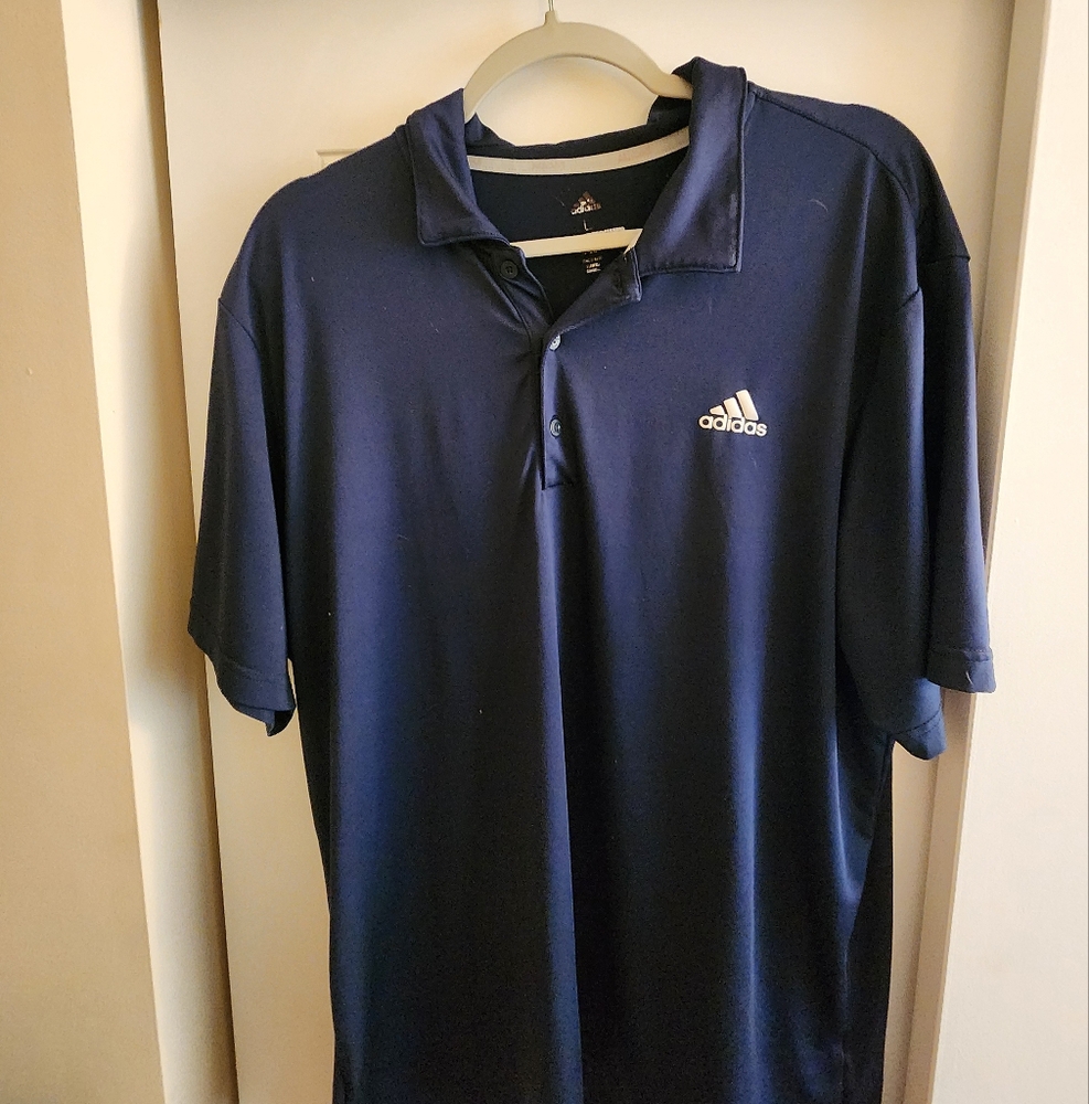 Adidas Blue Performance Polo Shirt